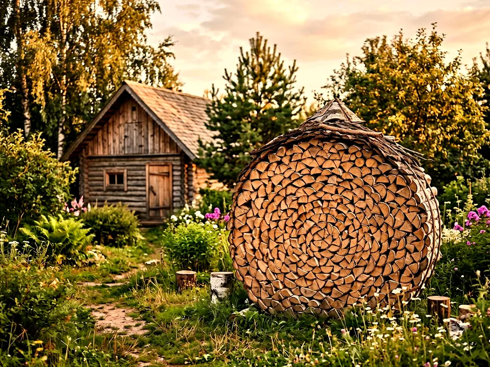 Дуб + укладка в дровник, Пенза, улица Ольховая, 38